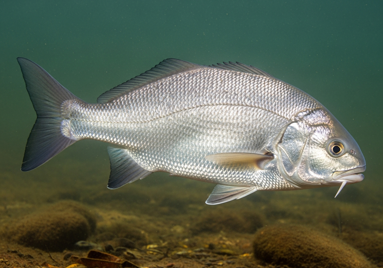 Freshwater Drum (Aplodinotus grunniens) fish species
