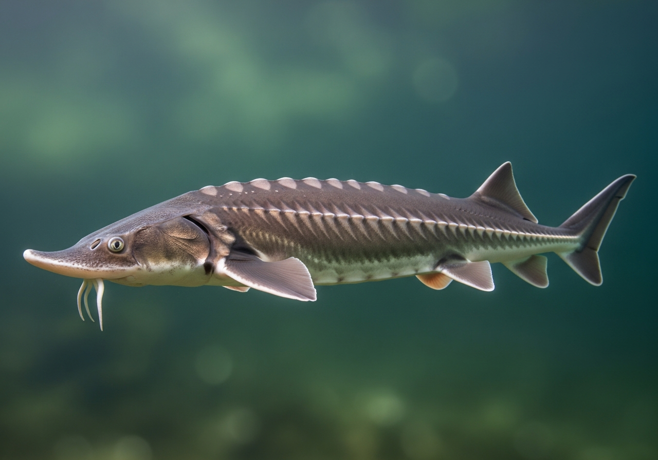 Lake Sturgeon (Acipenser fulvescens) fish species