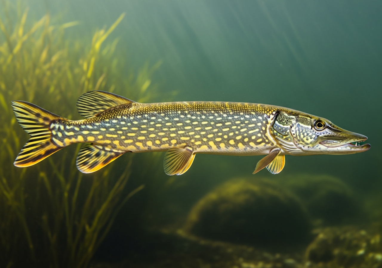 Northern Pike (Esox lucius) fish species