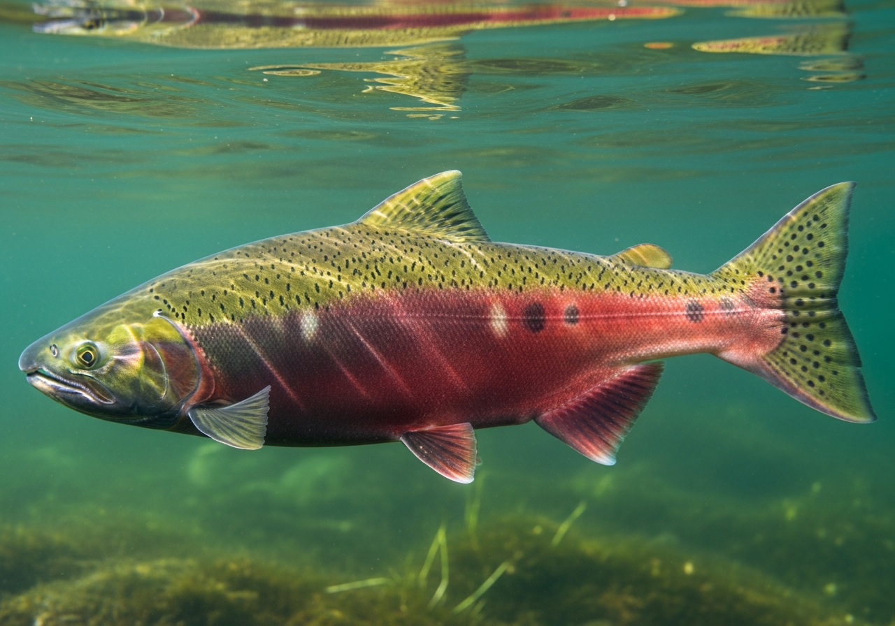 Pink Salmon (Oncorhynchus gorbuscha) fish species