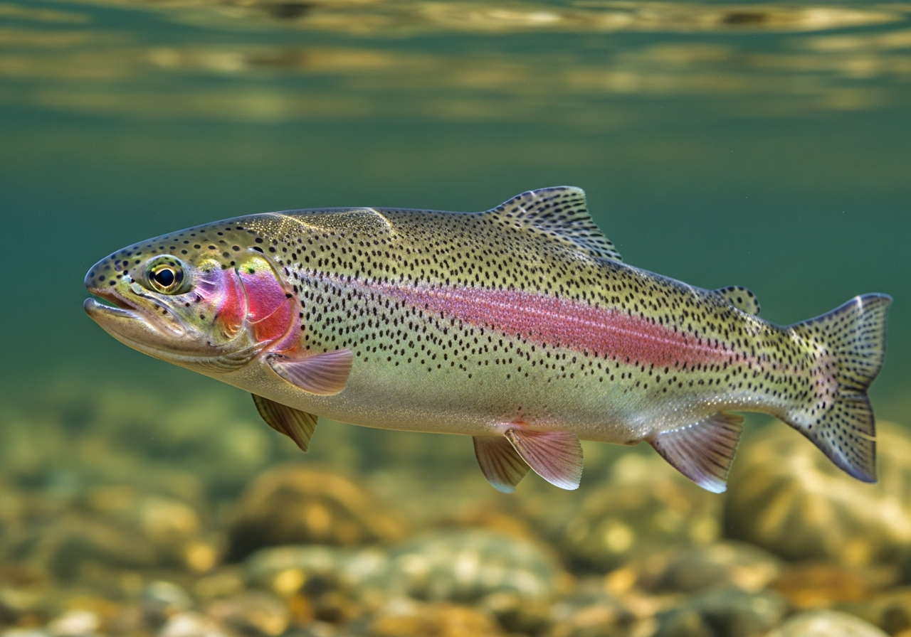 Rainbow Trout (Oncorhynchus mykiss) fish species